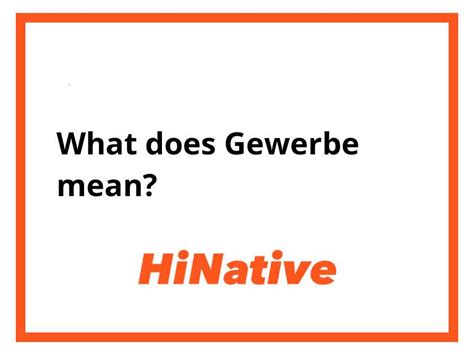 gewerbe meaning german.